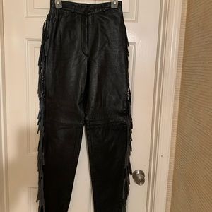 Women’s Leather Fringe Pants